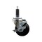 Service Caster 3.5'' SS Soft Rubber Swivel 1'' Expanding Stem Caster with Brake SCC-SSEX20S3514-SRS-TLB-1 - alternate 1